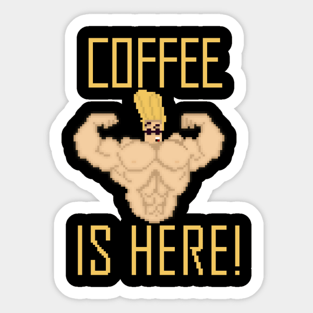 Coffee is Here ! Sticker by ShatteredPixels